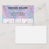 Turntable | DJ | Irisierend Visitenkarte (Vorne/Hinten)