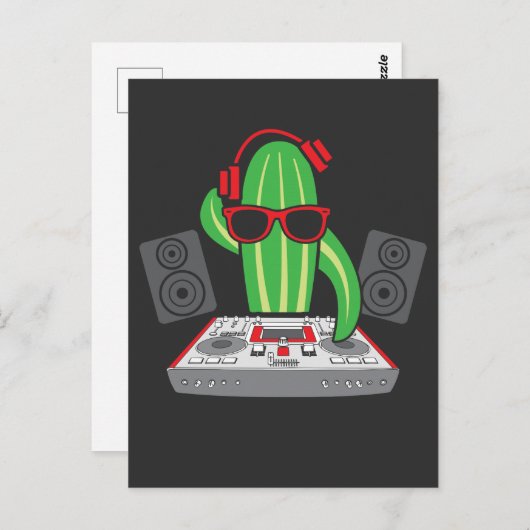 Turntable DJ Music Pickle Electronic Rave Musician Postkarte (Vorne/Hinten)