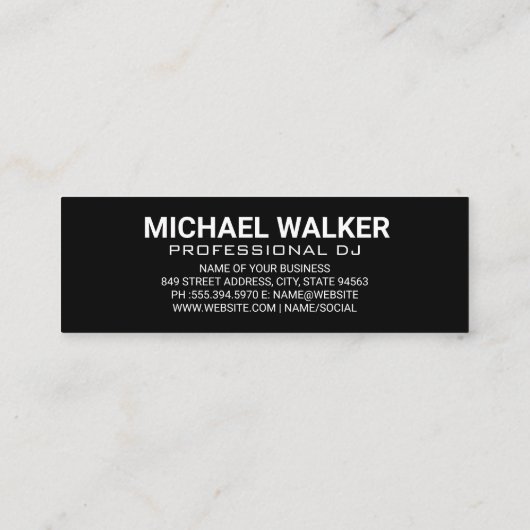 Turntable | Entertainment Performer Mini Visitenkarte (Rückseite)