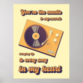 Turntable mit Liebe-bezogenen Text. Poster (Vorne)