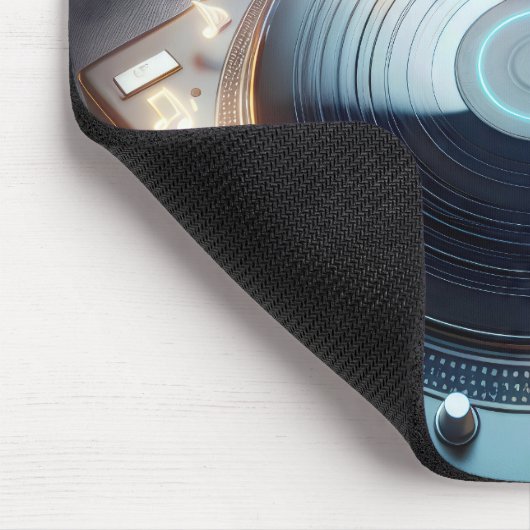 Turntable mit Neon Mousepad (Ecke)