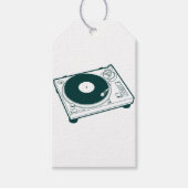 Turntable "Old School Wax" (Vinyl) Geschenkanhänger (Vorderseite)