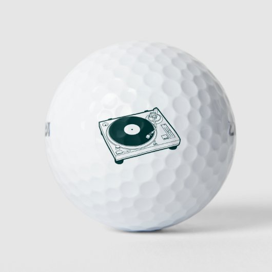Turntable "Old School Wax" (Vinyl) Golfball (Vorderseite)