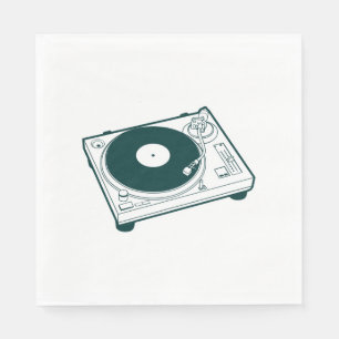 Turntable "Old School Wax" (Vinyl) Serviette