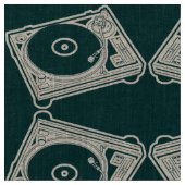 Turntable "Old School Wax" (Vinyl) Stoff (Nahaufnahme)