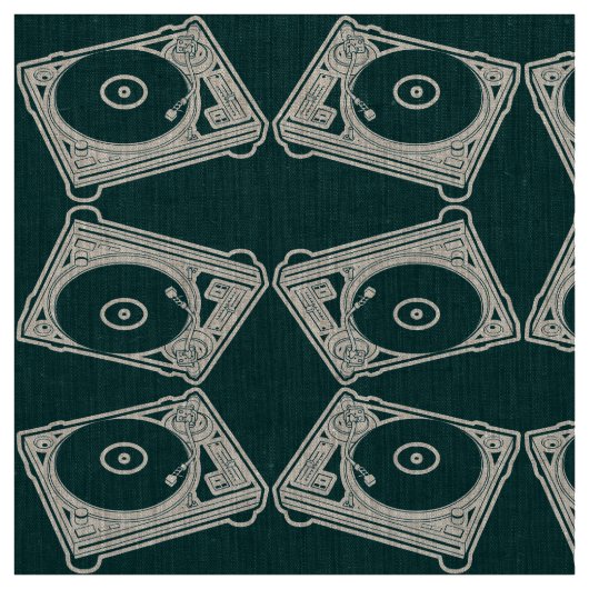 Turntable "Old School Wax" (Vinyl) Stoff (Muster)