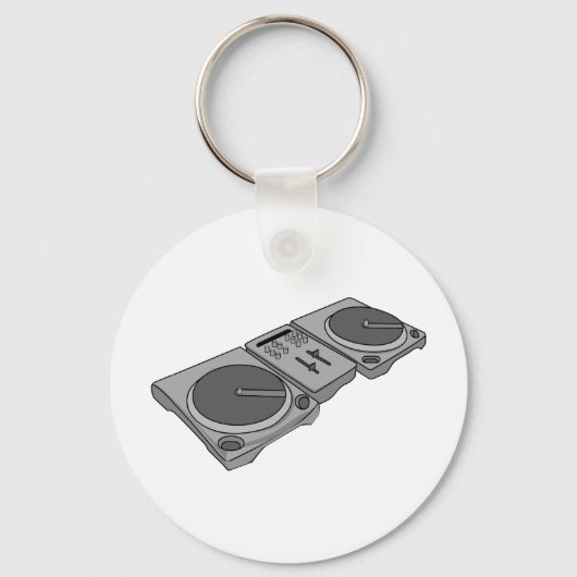 Turntable Phonograph Record Player DJ Schlüsselanhänger (Vorderseite)