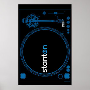 Turntable-Plakat Stanton - DJ-Disc-Jockey-Vinyl Poster