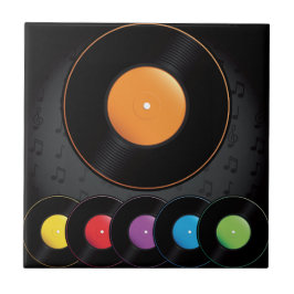 Turntable-Platten in den klaren Farben Fliese