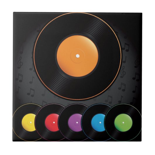 Turntable-Platten in den klaren Farben Fliese (Vorderseite)