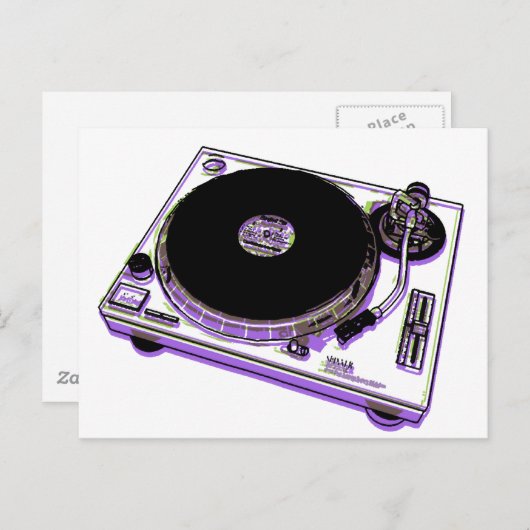 Turntable Postkarte (Vorne/Hinten)
