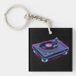 Turntable Vintag Audio LP Vinyl Record Player Schlüsselanhänger