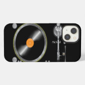 Turntable-Vinylalte Schule iPhone Hülle (Rückseite (Horizontal))