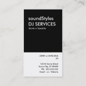 Turntable Visitenkarte (Rückseite)