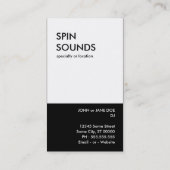 Turntable Visitenkarte (Rückseite)