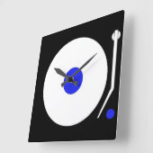 Turntable Wall Clock Quadratische Wanduhr (Winkel)