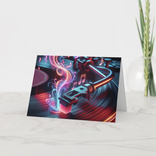 Turntable zum Geburtstag Karte (Vorderseite)