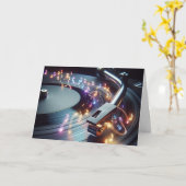 Turntable zum Geburtstag Karte (Gelbe Blume)