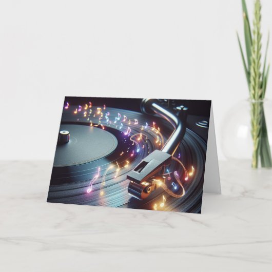 Turntable zum Geburtstag Karte (Vorderseite)