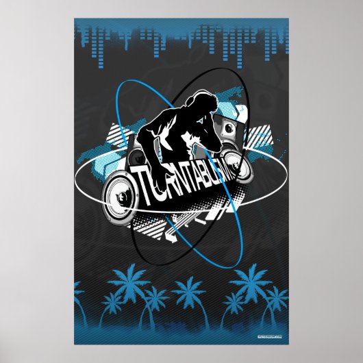Turntablism DJ Poster Music Turntable Disk Jockey (Vorne)
