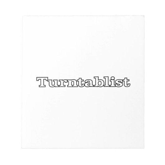 Turntablist Notizblock (Vorderseite)