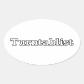 Turntablist Ovaler Aufkleber (Vorderseite)