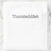 Turntablist Ovaler Aufkleber (Tasche)