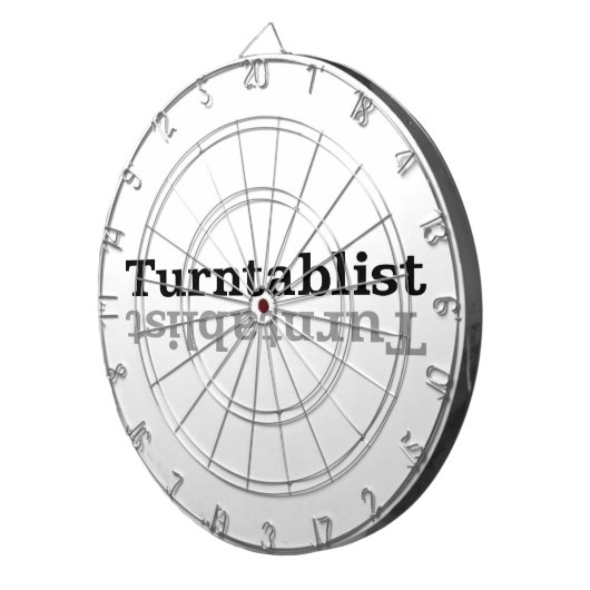 Turntablist ʇ sıklamʇɹ n dartscheibe (Vorderseite rechts)
