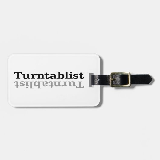 Turntablist ʇ sıklamʇɹ n gepäckanhänger (Vorderseite horizontal)