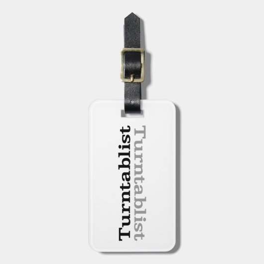 Turntablist ʇ sıklamʇɹ n gepäckanhänger (Vorderseite vertikal)