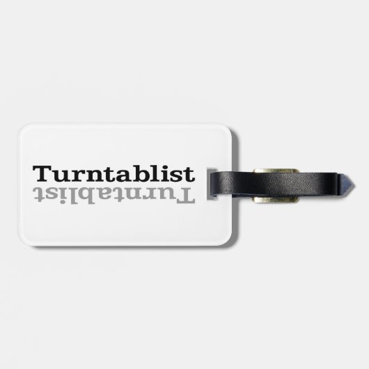 Turntablist ʇ sıklamʇɹ n gepäckanhänger (Rückseite horizontal)