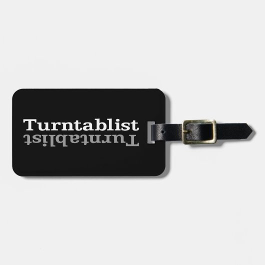 Turntablist ʇ sıklamʇɹ n gepäckanhänger (Vorderseite horizontal)