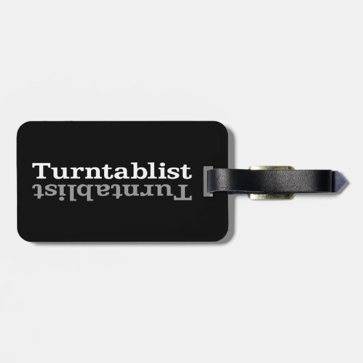 Turntablist ʇ sıklamʇɹ n gepäckanhänger (Rückseite horizontal)