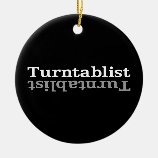 Turntablist ʇ sıklamʇɹ n keramik ornament (Vorne)