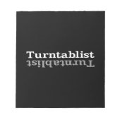 Turntablist ʇ sıklamʇɹ n notizblock (Vorderseite)