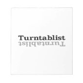Turntablist ʇ sıklamʇɹ n notizblock (Vorderseite)