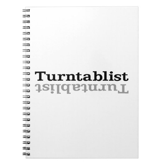 Turntablist ʇ sıklamʇɹ n notizblock (Vorderseite)