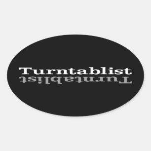 Turntablist ʇ sıklamʇɹ n ovaler aufkleber