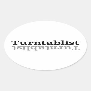 Turntablist ʇ sıklamʇɹ n ovaler aufkleber