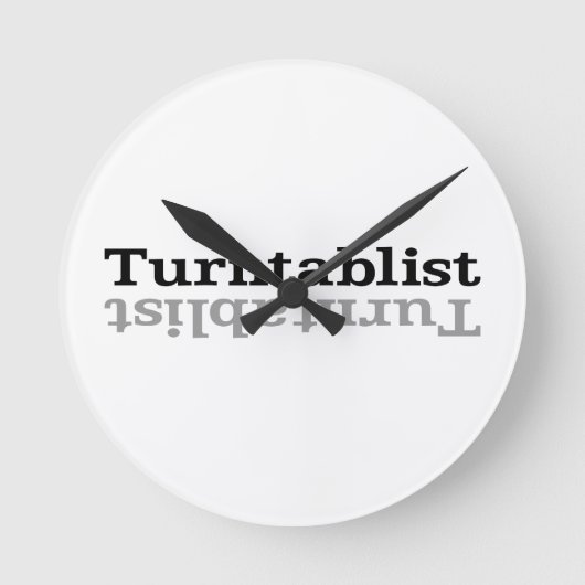 Turntablist ʇ sıklamʇɹ n runde wanduhr (Vorderseite)