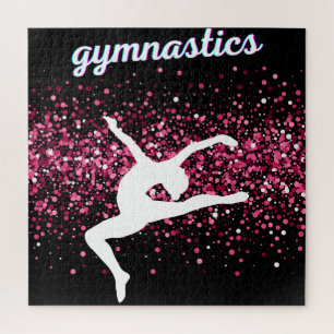 Turnübungen Rosa Glitter Puzzle