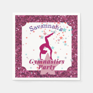 Turnunterhaltung Glitter & Sterne Serviette
