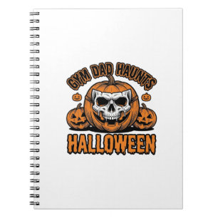 Turnvater Halloween Vintage Kürbis Schädel_1 Notizblock