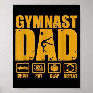 Turnvater lustige Fahrt zahlen klatschen wiederhol Poster