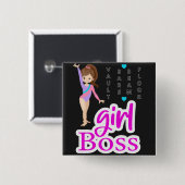 Turnvater Mädchen Boss Button (Vorne & Hinten)