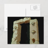 Türöffnung mit Skulls Postkarte (Vorne/Hinten)