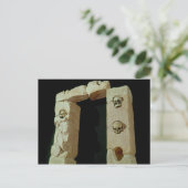 Türöffnung mit Skulls Postkarte (Stehend Vorderseite)
