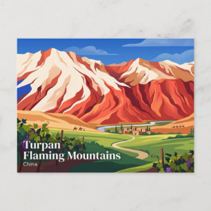 Turpan Flammende Berge China Postkarte