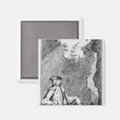 Turpin, als er sich in einer Höhle versteckte Magnet (Vorderseite/Rückseite)