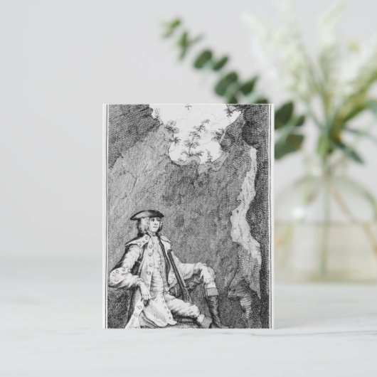 Turpin, als er sich in einer Höhle versteckte Postkarte (Stehend Vorderseite)